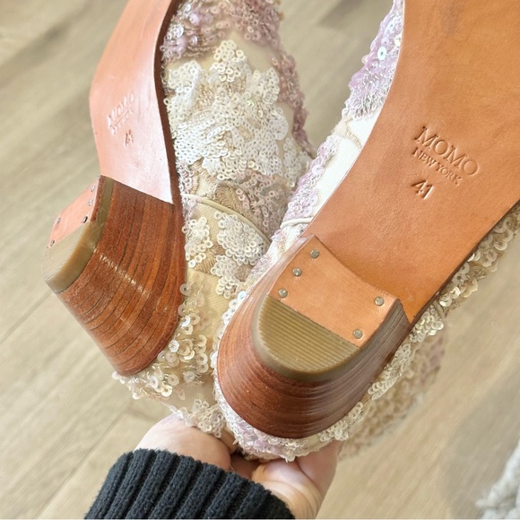 NEW Momo New York Selina Sequin Floral Embellished Western Boots Anthropologie - Picture 8 of 9